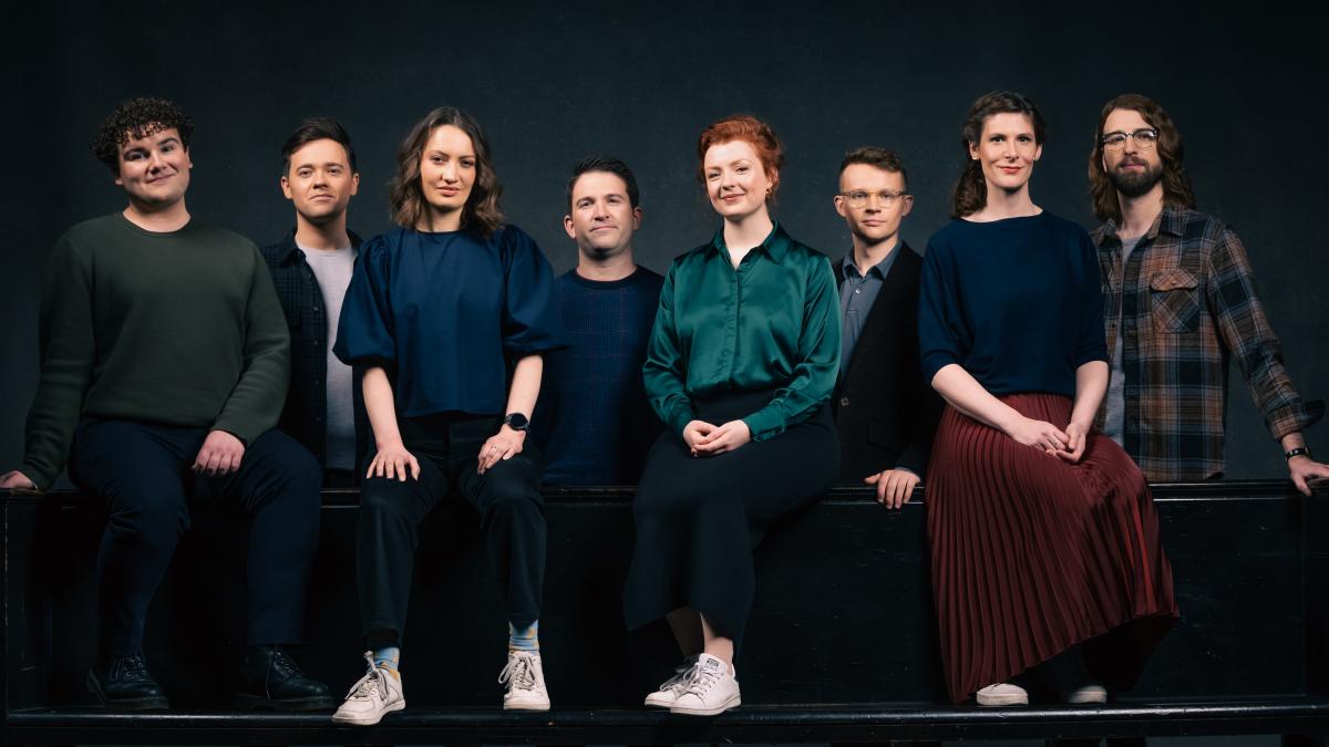 A photograph of the members of Voces 8